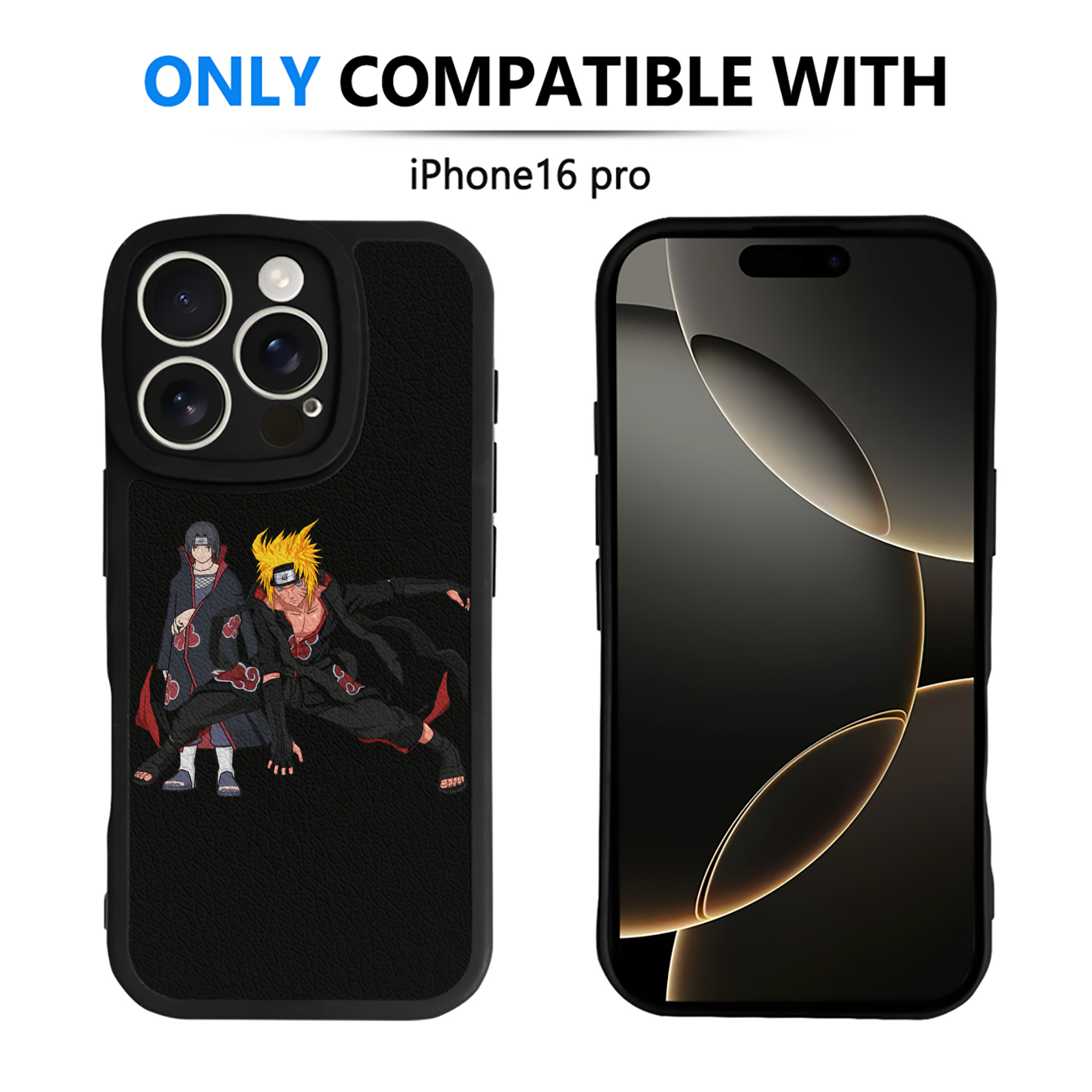 （画像用） NARUTO -ナルト- うずまき ナルト Uzumaki Naruto 【iPhone 16シリーズ対応】シリコンスマホケース（レザー調） 材質：シリコン